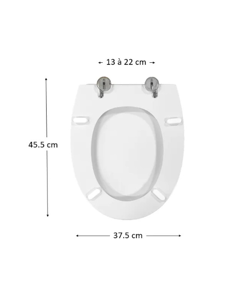 Abattant  WC de rechange pour WC SELLES Atlantis Blanc