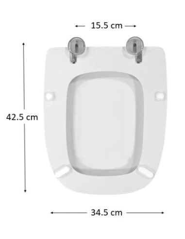 Abattant WC Selles OSLO Blanc Frein De Chute Fait Sur Mesure