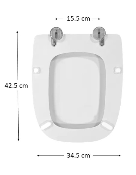 Abattant WC Selles OSLO Blanc Frein De Chute Fait Sur Mesure