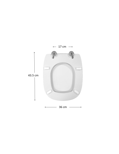 Abattant WC Pour Toilette Selles Giro Blanc
