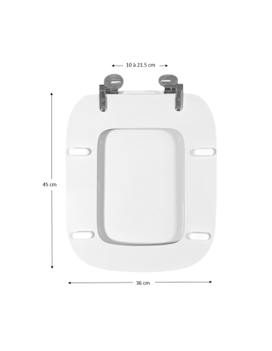 Abattant WC Selles Royan STYLE Blanc Fait Sur Mesure