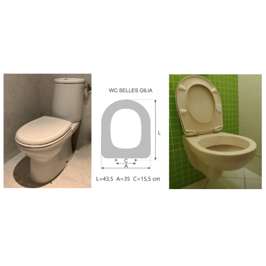 ABATTANT WC SELLES GILIA